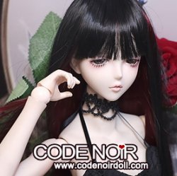 CYW000238 Black/Red Two Tone Long Natural