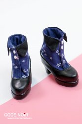 CMS000091 Starry Bue Collar x Black Heels